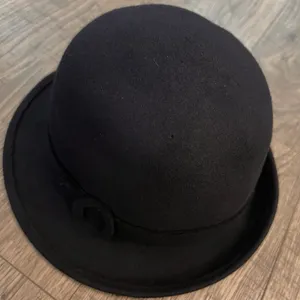 Liz Claiborne Women’s Fedora Wool Hat‎ Navy Blue thumbnail 1