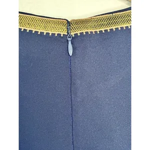 Foxiedox Hadiya Multi Dress Womens Large Navy Blue Embroidered Mini FA500DR thumbnail 9