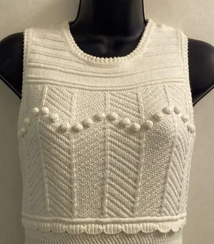 Chelsea and Violet extra small dress‎ crochet off-white EUC like new with… thumbnail 1