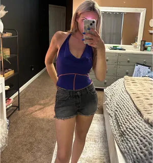 Wild fable blue halter top thumbnail 2