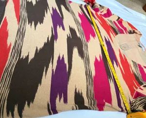 Isaac Mizrahi Live XL Abstract Multicolor Knit Sweater 3/4 Sleeve thumbnail 8