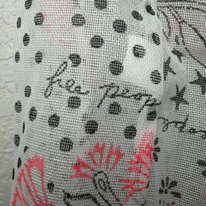 Free People Gauze Tote Bag Boho Floral Reusable Shopper Pink Stars Polka Dot thumbnail 7