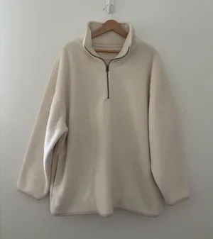 Free people 1/4 zip up Sherpa jacket thumbnail 1