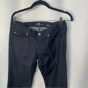 7 for all mankind embellished dojo boot cut equestrian‎ jeans size 30 western thumbnail 4