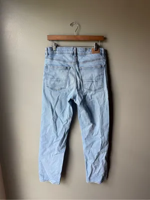 American Eagle Super High-Rise Straight Jeans Women’s Size 8 Light Wash thumbnail 5