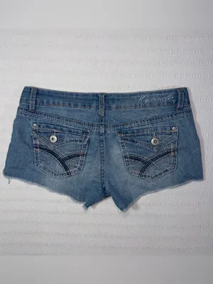 Vintage Hydraulic Y2K Low Rise Micro Mini Denim Shorts Distressed Size 6 2000s thumbnail 2