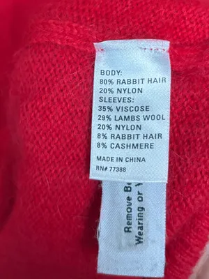 Wallace red rabbit hair dress size small thumbnail 8