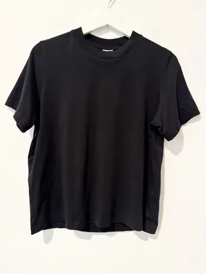 & Other Stories Relaxed Crewneck T-Shirt Small Black Capsule Basic Minimalist thumbnail 3