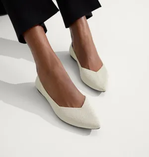 Rothy's The Point Women's White Gray Kint Ballet Casual Flats Slip On Size: 9.5 thumbnail 12