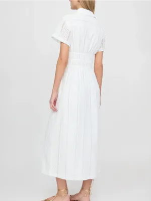 Hill House The Jamie Nap Dress in White Broderie Voile XS thumbnail 5
