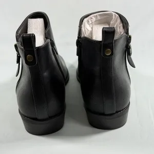 JOURNEE COLLECTION Size-8.5M‎ Womens Ellis Ankle Boot Shoe Black Faux Leather thumbnail 10