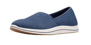 NWT Clarks Breeze Stretch Cloudsteppers Slip-On Loafer 26182066 Navy Blue 6W thumbnail 1