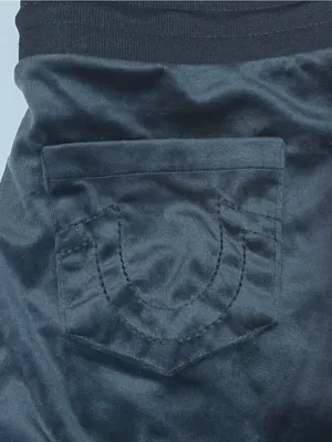NWT True Religion Crystal HS Velour Straight Leg Track Pants – Black – XXL thumbnail 10