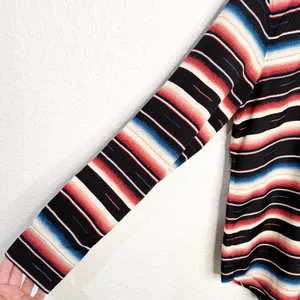 Lauren Ralph Lauren Striped Blanket Top Sz M thumbnail 7