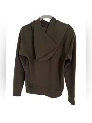 Lululemon City Sleek Streetwear Minimalistic Olive Green Hoodie size 4 (xs/s) thumbnail 3
