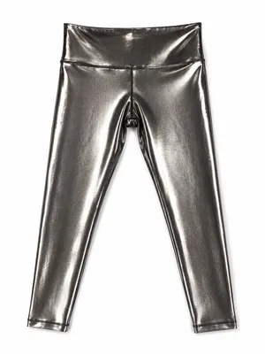 Athleta Elation Shine Leggings LP Black High Rise Metallic Ankle Lustre thumbnail 2