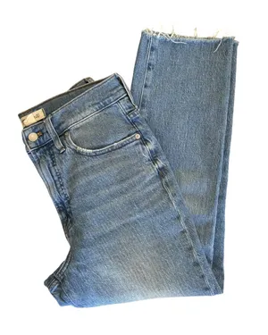 Madewell The Perfect Vintage Jean 28X25 Crop Straight Raw Edge Enmore Wash thumbnail 1