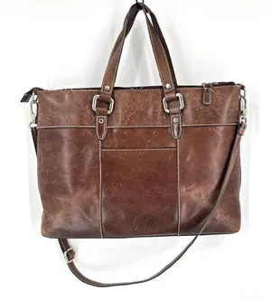 Vintage Fossil Women's Leather‎ Messenger Shoulder Bag Handbag Dark Brown Medium thumbnail 1