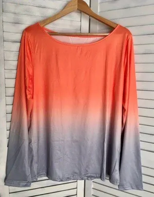 Orange Ombré Top, XL thumbnail 1