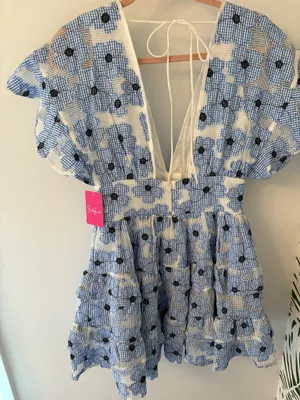 BuddyLove Blue Mini Plunge Dress thumbnail 5