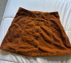 Topshop Rust Corduroy mini skirt thumbnail 1