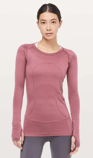 Lululemon Swiftly Tech Long Sleeve Crew in Misty Merlot thumbnail 1