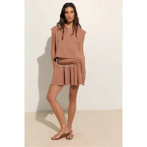 Free People Bohemian Beachy Neutral Skye Mini Skirt & Top Set Latte Small NWT thumbnail 12
