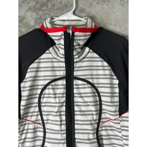 Lululemon Run Track Attack Jacket Striped Full Zip Jacket Athleisure Sporty Y2K thumbnail 2