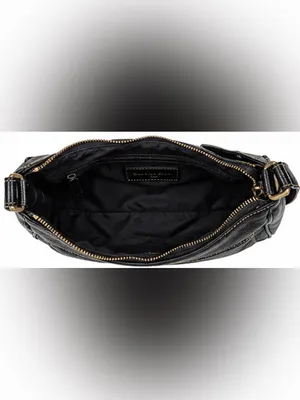 Charter Club Black Leather Multi-Pocket Shoulder Bag thumbnail 5