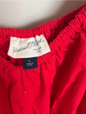 Universal Threads Red Ruffle Strap Maxi Dress – Size L thumbnail 3