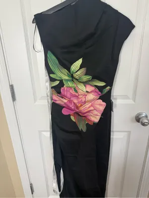 Elliatt Azelie Asymmetrical Gown in Black XS thumbnail 4