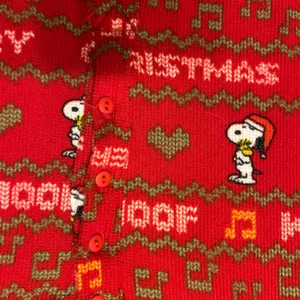 Peanuts Snoopy Christmas one-piece pajama or onesie red size XL. thumbnail 3