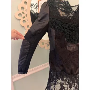 Witchy Goth Whimsy Victorian ‎ Steampunk Black Lace Leather Top S Cosplay thumbnail 2