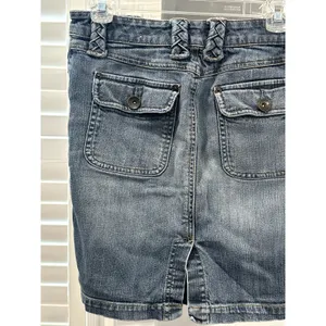 Arizona Jeans Co. Women's Denim Jean Skirt Braided Belt Loops 27" Waist thumbnail 5
