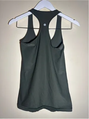 Lululemon Racerback Tank Top Green Sz 6 thumbnail 5