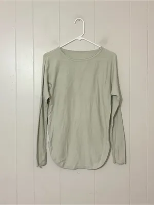 Lululemon Take It All In Sweater Light Sage Long Sleeve Cotton Knit thumbnail 4
