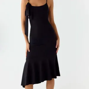 Peppermayo Women's Black Asymmetric Midi Dress thumbnail 3