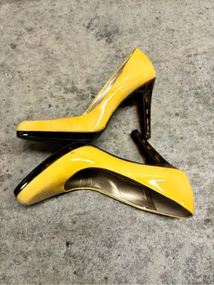 Jessica Simpson yellow patent leather heel 9 thumbnail 7