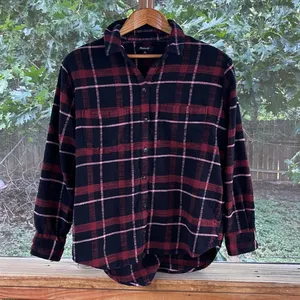 Madewell Women's Flannel Sunday Shirt In Evins Plaid Size M thumbnail 3