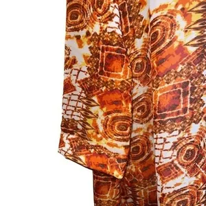 THE LIMITED Oversized High‎ Low Tunic Oranges & Cream 3/4" Sleeves NWOT Large thumbnail 4