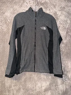 The North Face Women's Gray Black Full Zip Fleece Jacket thumbnail 3