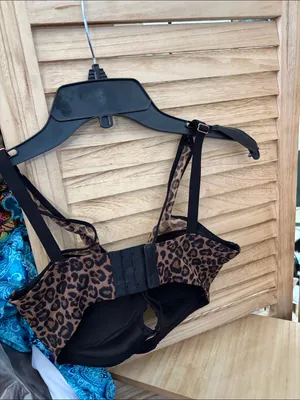 Leopard Print Underwire Bra - Brown 32DD thumbnail 3