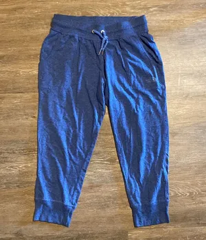The North Face Blue Crop Sweatpants Size L thumbnail 1