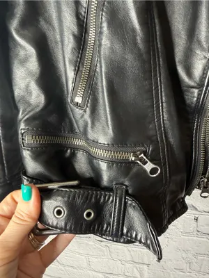 We the free heartbreaker Vintage inspired Black Leather Biker Jacket small thumbnail 9