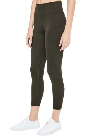 Lululemon In Movement 7/8 Tight *Everlux 25” Size 4 Dark Olive thumbnail 1
