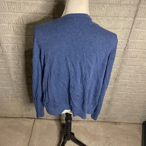 Black Halo H&M Blue Button Long Sleeve Open Front‎ Cardigan Sweater Size Large thumbnail 3