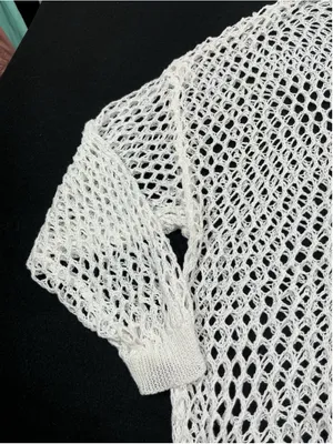 Womans Excellent Pullover Long Sleeve Knit Sweater 1XL White thumbnail 3