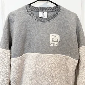 Disney Womens Sherpa Fleece Spirit Jersey Shirt XS Gray Vacation Travel Parks thumbnail 2