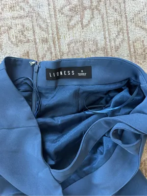 Revolve Lioness Navy Halter Ruched Maxi Dress thumbnail 6