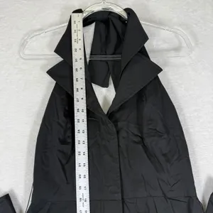 Alice + Olivia‎ Black Halter Wide Leg Jumpsuit Collared Backless Formal 8 thumbnail 6